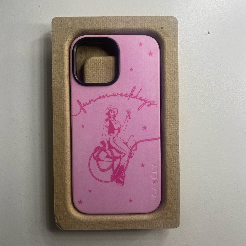 Cowgirl Casely Fun on Weekdays Pink Phone Case